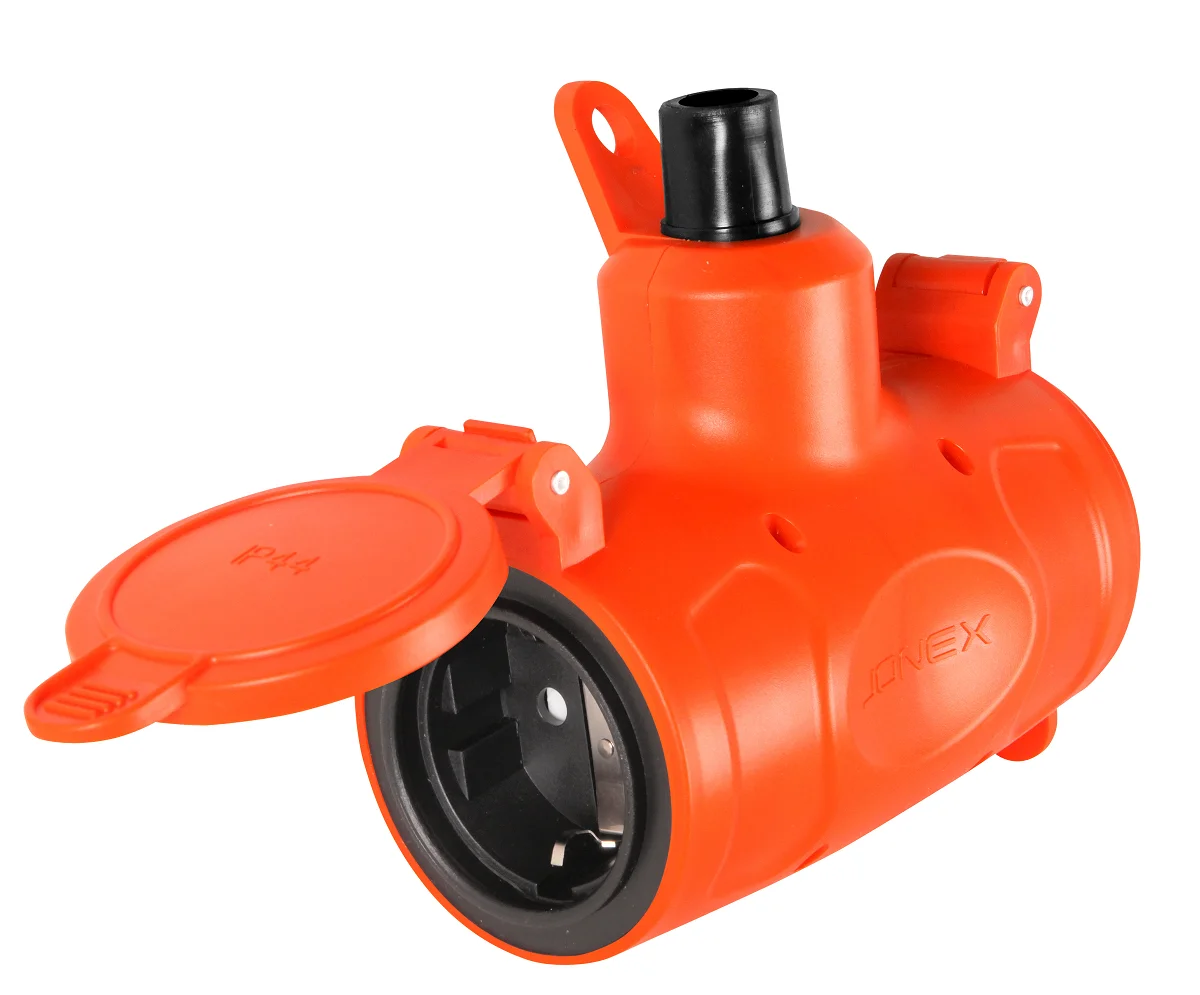 Gniazdo IP44 przenośne dwukrotne 2x2p+Z 16A, 250V