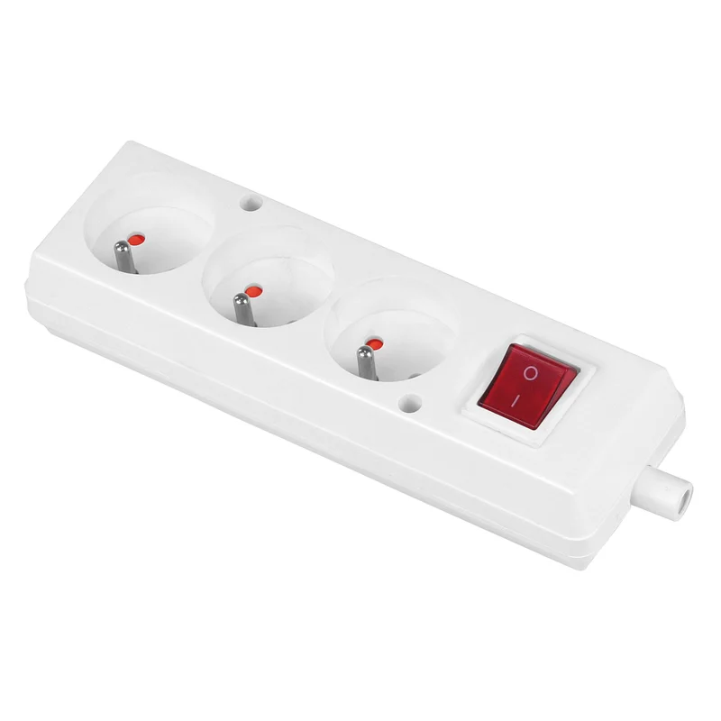 Gniazdo przenośne trzykrotne 3x2p+Z with switch 16A, 250V