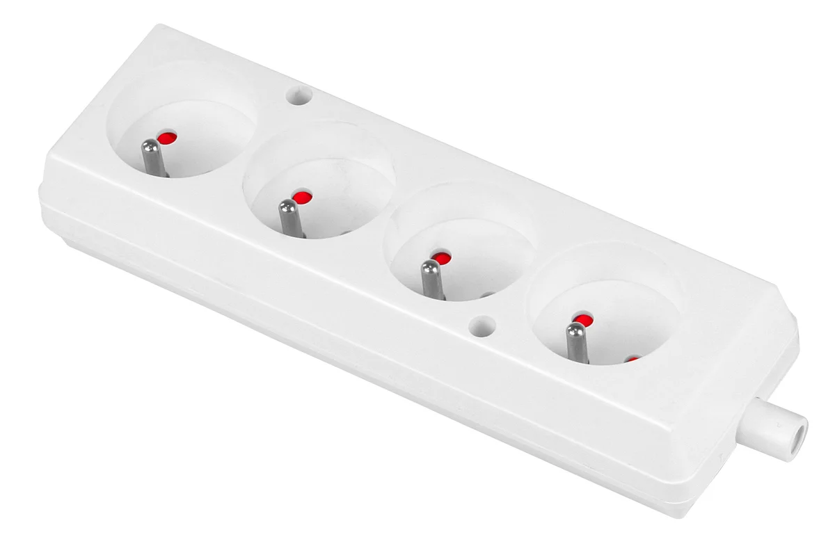 Gniazdo przenośne czterokrotne 4x2p+Z 16A, 250V