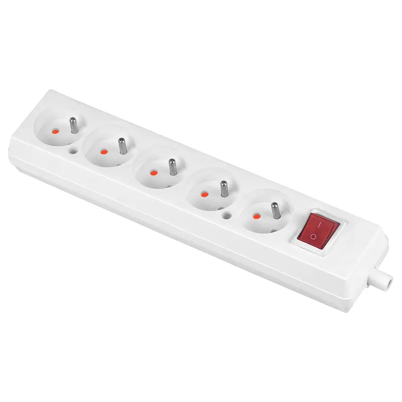 Gniazdo przenośne pięciokrotne 5x2p+Z with switch 16A, 250V