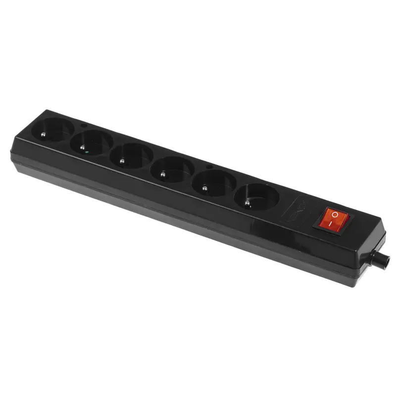Gniazdo przenośne sześciokrotne 6x2p+Z with switch 16A, 250V - 3