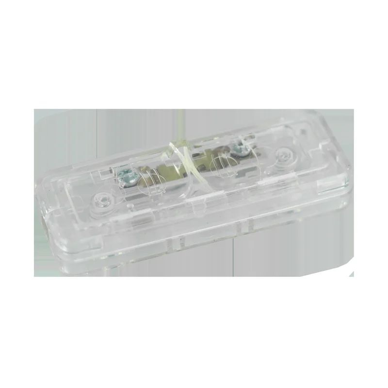 Wyłącznik suwakowy, przelotowy lub końcowy, 1-torowy, 2,5A/250V; transparent