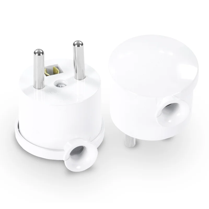Wtyczka rozbieralna, kątowa "MINI", 2p+Z, 16A, 250V; WT-15 BIAŁY
