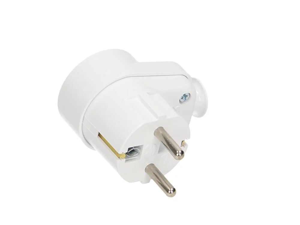 Wtyczka rozbieralna, z gniazdem 2p+Z, 16A, ~250V; WT-16G BIAŁY - 2