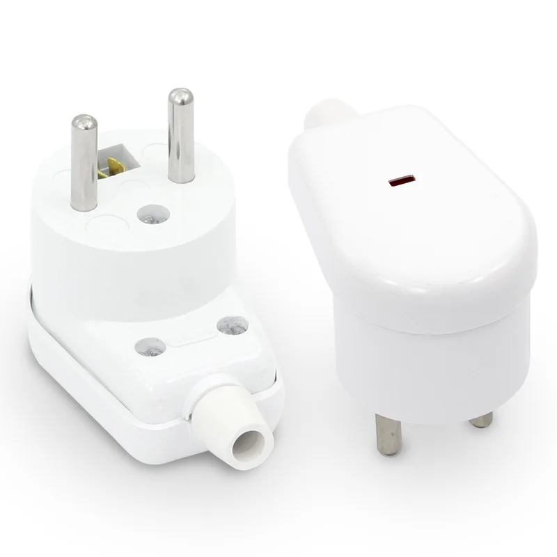 Wtyczka rozbieralna, kątowa podświetlana, 2p+Z, 16A, 250V; WT-16S BIAŁY