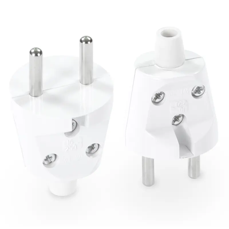 Wtyczka rozbieralna, prosta 2p, 16A, 250V; WT-20 BIAŁY