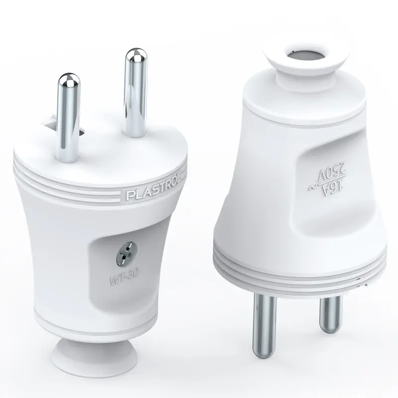 Wtyczka rozbieralna, prosta 2p+Z, 16A, 250V; WT-30 BIAŁY